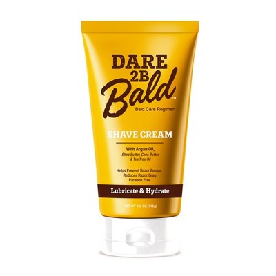 High Time Dare 2B Bald Shaving Cream Sensitive Skin with Argan Oil, Tea Tree Oil