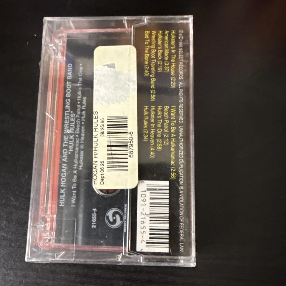 Hulk Hogan And The Wrestling Boot Band Hulk Rules Cassette Tape Select Records - Image 2 of 4