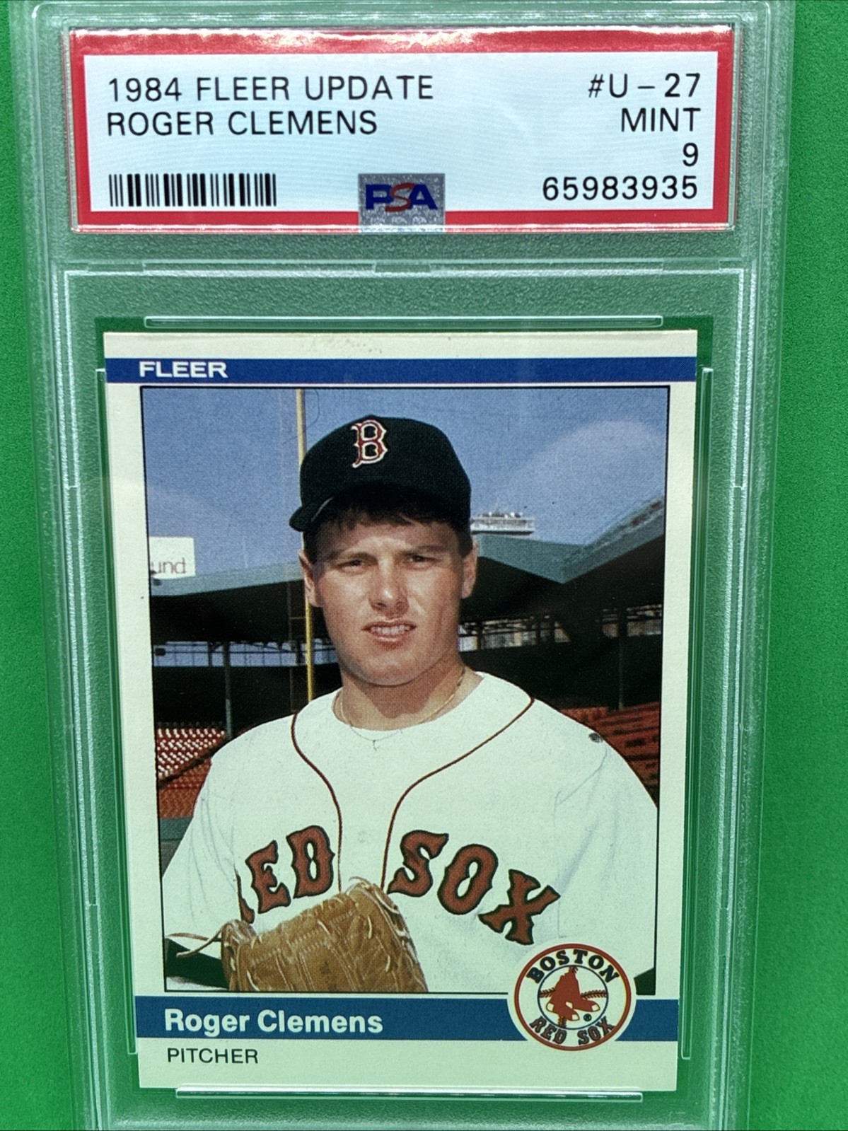 1984 Fleer Update - Roger Clemens #U-27 Rookie RC Boston Red Sox PSA 9 Mint