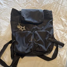 See By Chloe Joy Rider Black Nylon Star Charm Backpack Bag