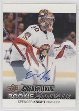 2021-22 Upper Deck Credentials Rookie Arrivals Spencer Knight #RA-6 Auto 0c6