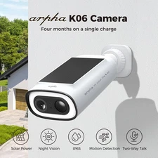 2K Wireless Solar Security Camera System Outdoor Human Detection 90-Day Battery