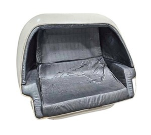 RARE MID CENTURY MODERN EGG CHAIR SETTEE LOVESEAT FIBERGLASS LEE WEST SPACE AGE