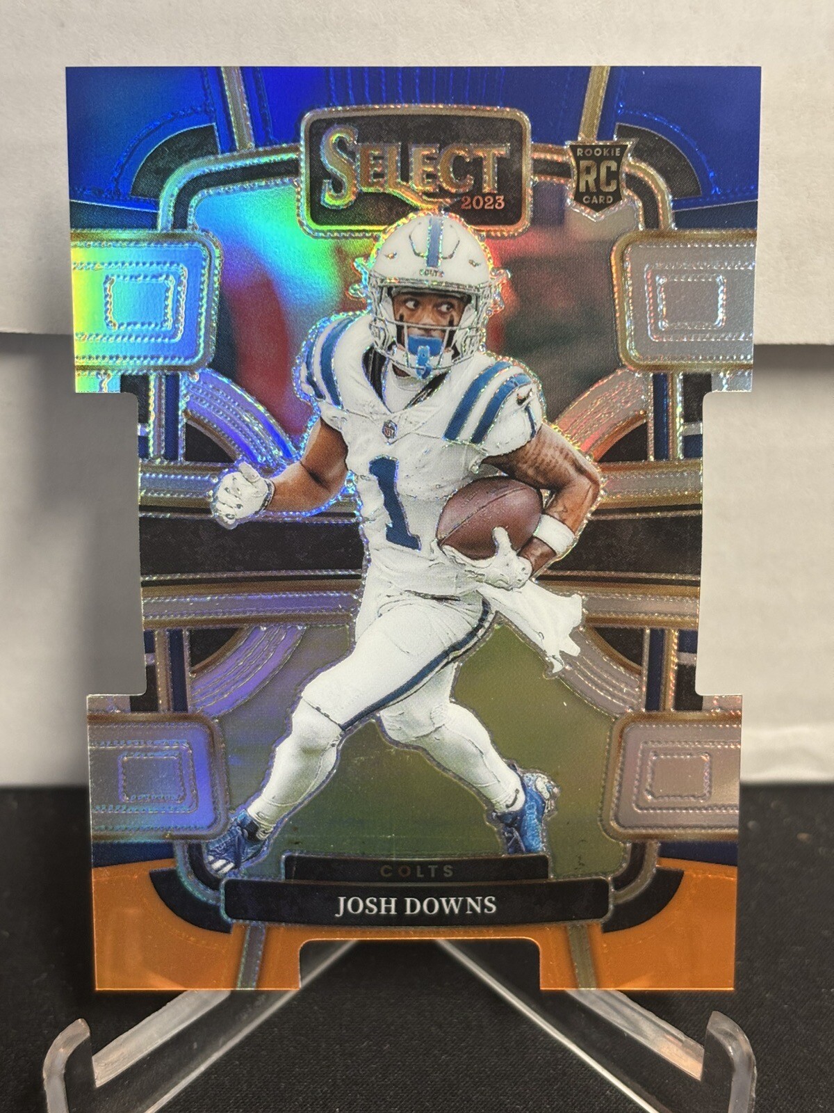 2023 Panini Select Josh Downs Blue Orange Prizm /35 SP Rookie RC Concourse #44