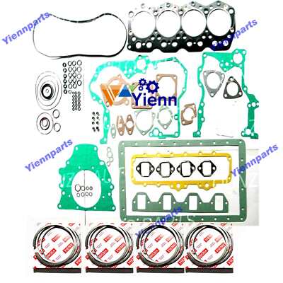 S4K S4KT Engine Piston Ring Set Overhaul Gasket Kit For Mitsubishi E110B E120B