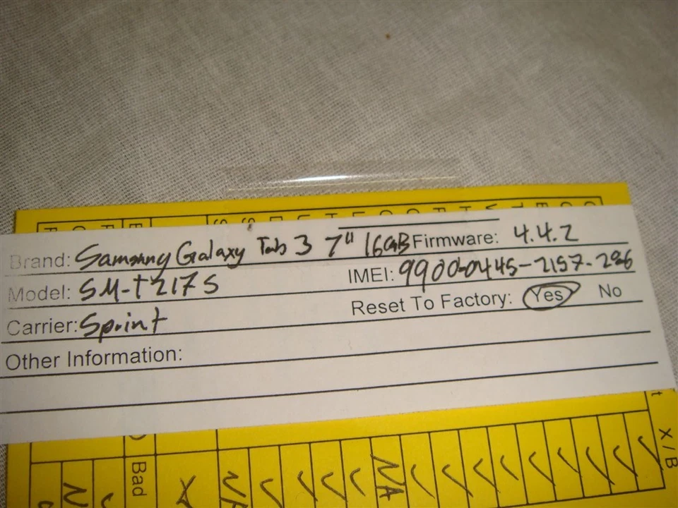 SAMSUNG GALAXY TAB 3 SPRINT 7" 16GB SM-T217S (LOT#26) - Image 4 of 4