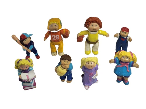 Vintage 1984 Cabbage Patch Kid Figures Mini Figurines PVC Plastic Lot of 8