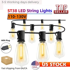 Outdoor String Lights Waterproof, ST38 LED Patio Lights Outside Garden Balcony