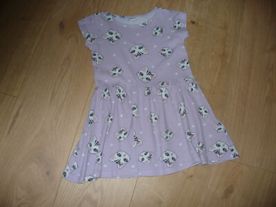 Kurzarm-Kleid Größe 98 von dopodopo in Flieder mit Druck