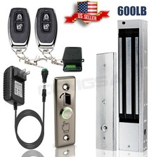 Door Entry System, Access Control, magnetic 600 Lb and Wireless Remote Controls