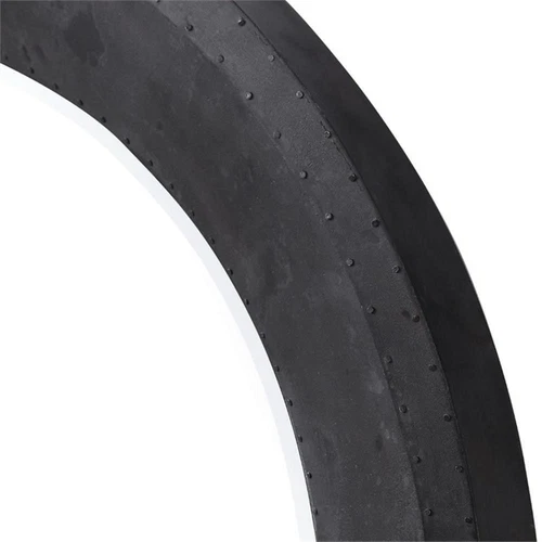 Uttermost Frazier Round Contemporary MDF and Glass Mirror in Dark Gray - Picture 5 of 7