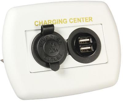 JR Products 15085 USB Charging Outlet & Cigarette Outlet