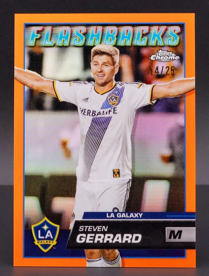 Steven Gerrard 2023 Topps Chrome MLS Orange Refractor /25 - Image 2 of 3