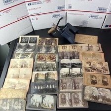 Antique, Keystone Televiewer / Stereographic Stereo viewer With 25 Cards