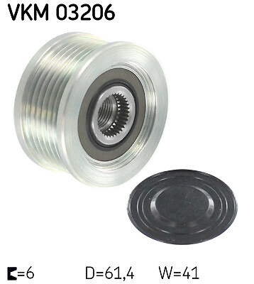 VKM 03206 SKF Alternator Freewheel Clutch for ALFA ROMEO,CADILLAC,CHRYSLER,FIAT,