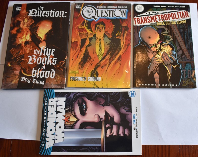 Graphic Novel Transmetropolitan DC Vertigo Question Bundle 4x Used TPB Lot