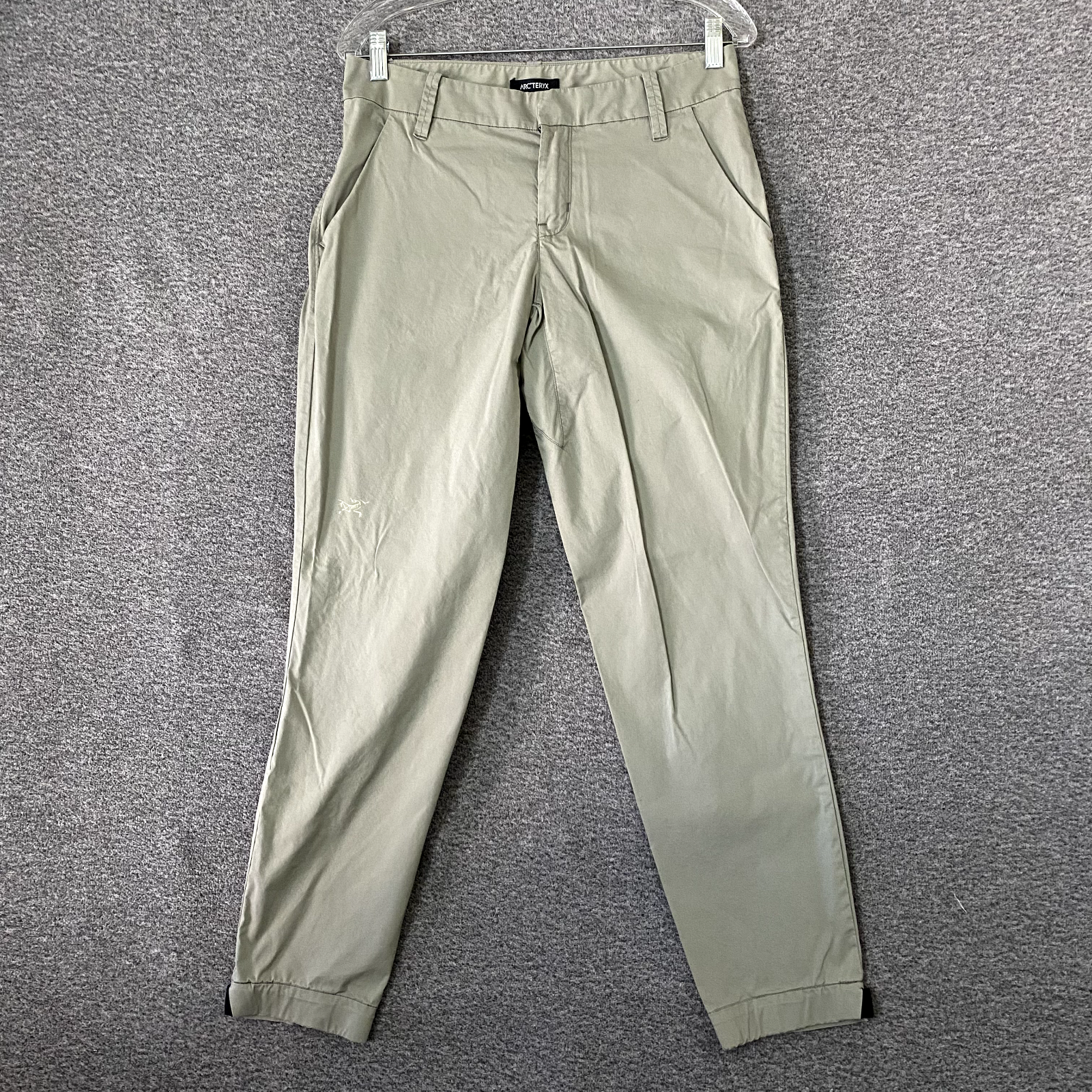 Pantaloni capospalla donna Arc'teryx taglia 8 beige misto cotone gamba skinny