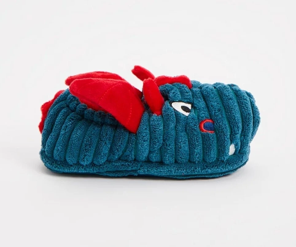 Kids Boys Blue Red Dragon Slippers eBay