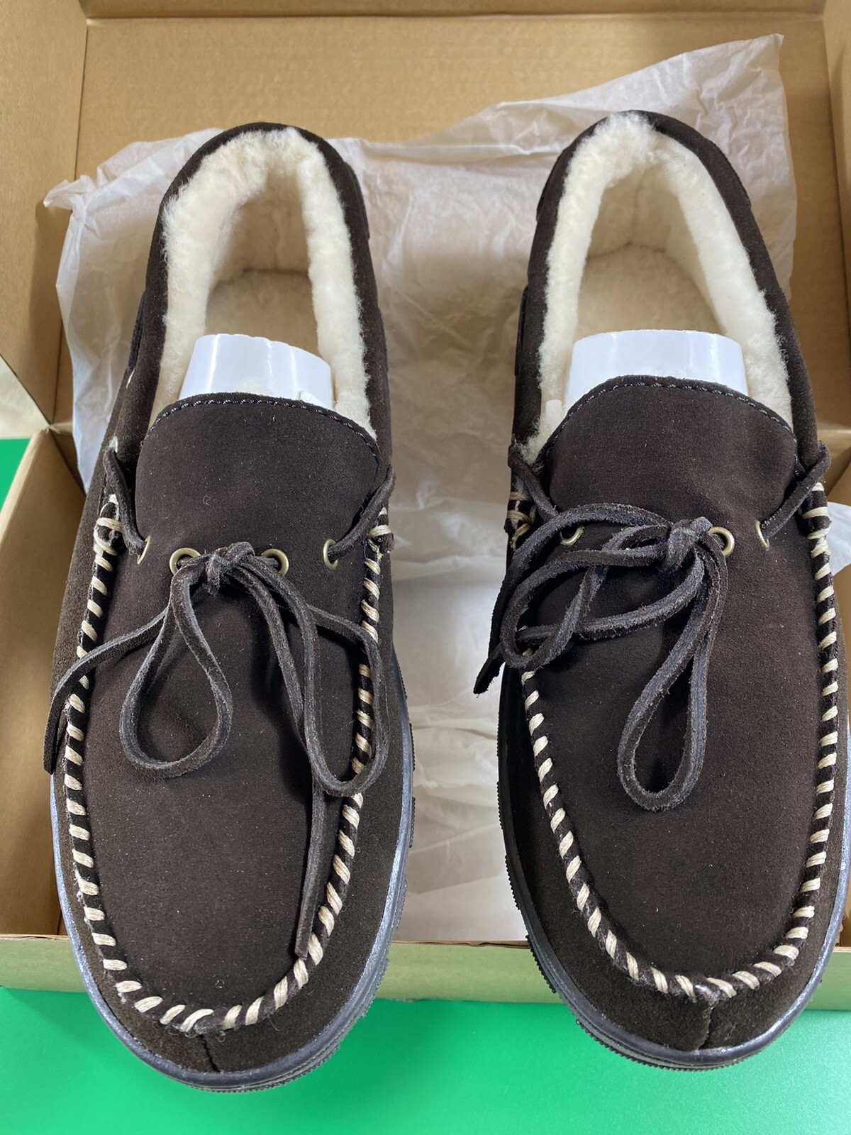 Eddie Bauer Men's ShearlingLined Moccasin Slippers size 10 M eBay