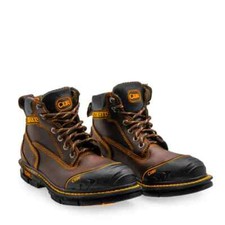 Botas de trabajo CEBU TK Borce Shark para hombre de cuero marrón con cordones suela de doble densidad