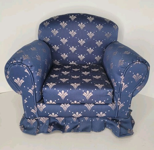 Newborn Infant Baby Photography Picture Prop Small Arm Chair Navy Blue