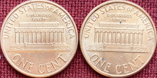 1988-P Philadelphia Mint Lincoln Memorial Cent BU -Lot Of Two. - Picture 4 of 4