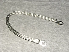Braided Earth Strap 300mm 12 inch 130 Amp 8mm lugs