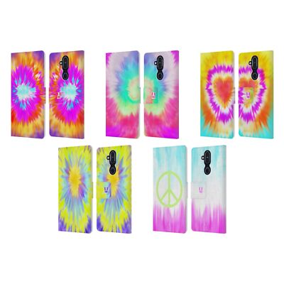 HEAD CASE DESIGNS TIE DYED S2 LEATHER BOOK WALLET CASE COVER FOR NOKIA PHONES