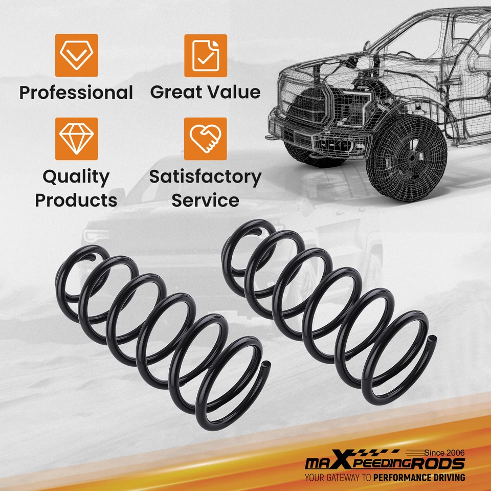 3 英寸前下线圈弹簧滴套件适用于道奇 Dakota Durango 2WD 1997 - 2004 — 第 4/4 张图片