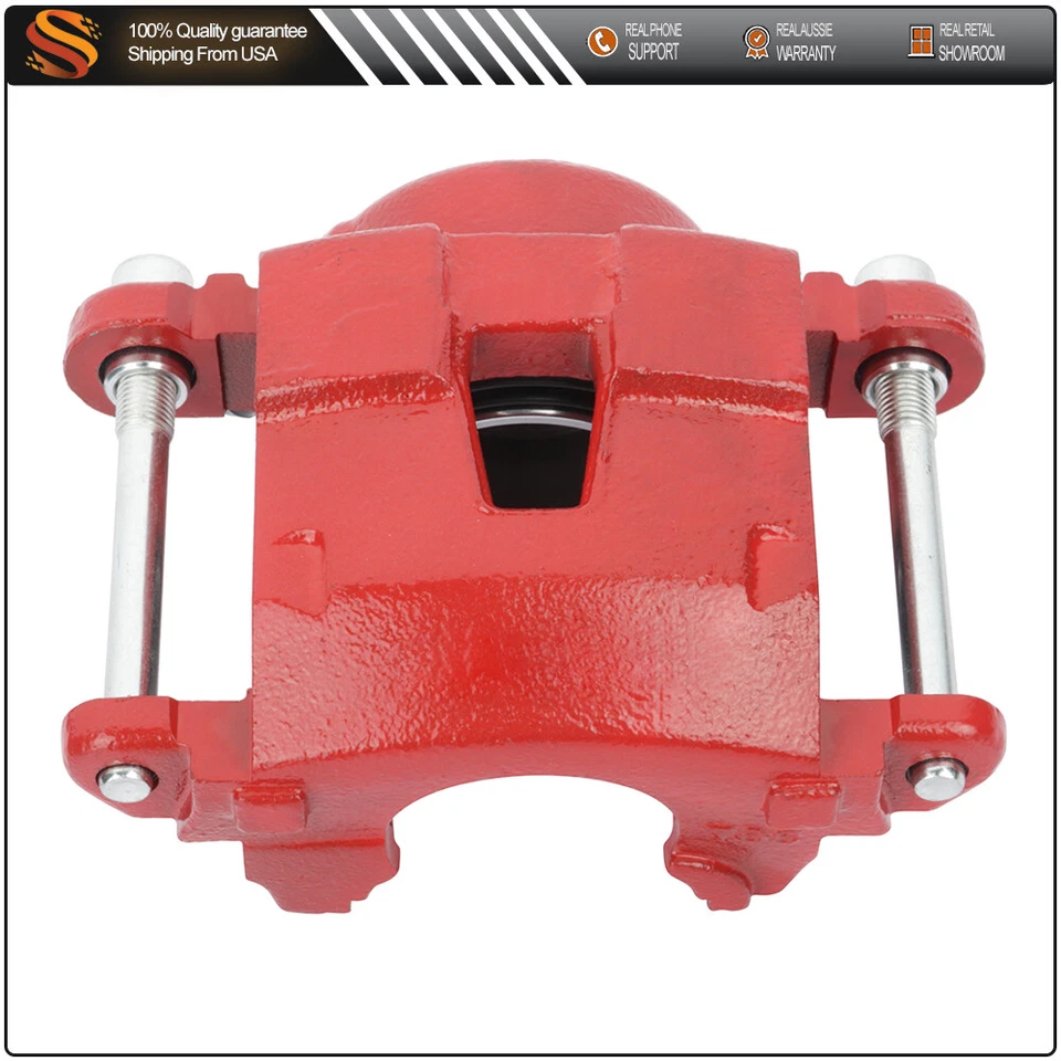 Pinças de freio dianteiro vermelho driver Chevrolet S10 1991-2003 GMC Sonoma 1982-2003 - Imagem 3 de 4