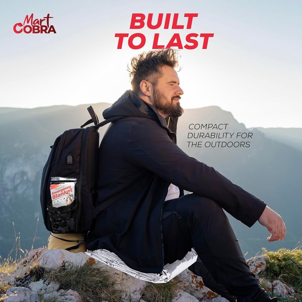 Emergency Blankets for Survival Gear and Equipment x100, Space Blanket