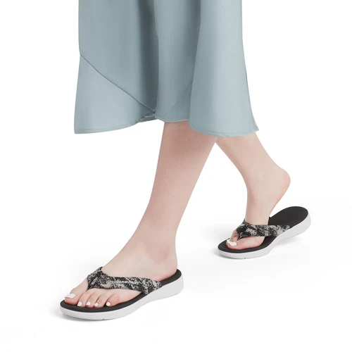Women Arch Support Flip Flops Thong Sandals Outdoor Walking Beach Sandals - Picture 5 of 29
