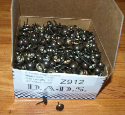 Decorative Upholstery Tacks / Nails Z912 Z finish high dome head 7/16 length 1/2