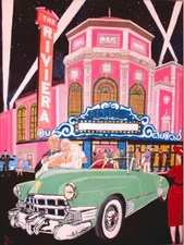 CADILLAC COLLECTION  " SHOWTIME "  18" x 24"  Original acrylic on canvas 