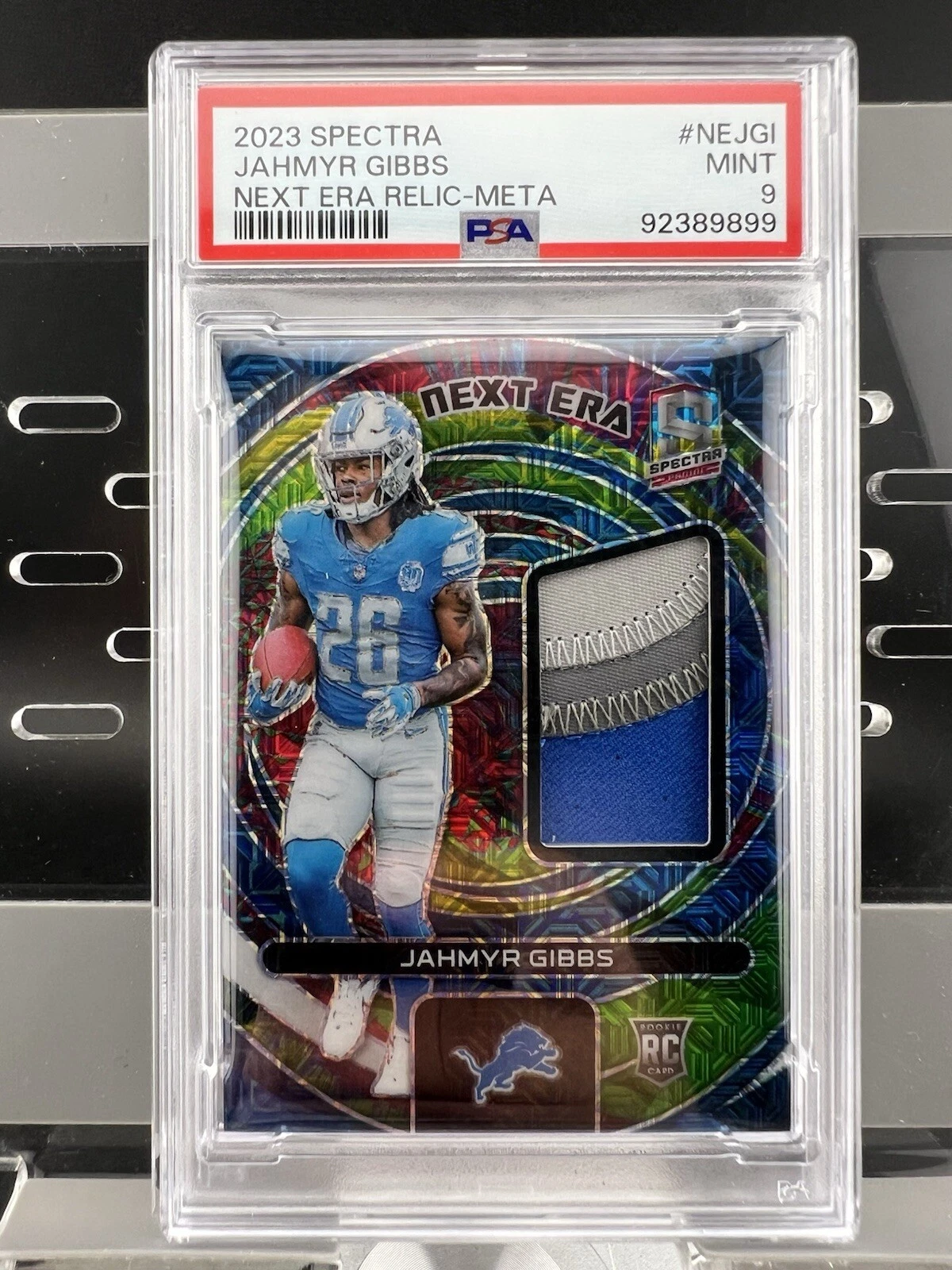 Jahmyr Gibbs Panini Spectra Next ERA Relics #NEJGI Meta