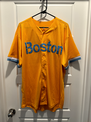 DAVID ORTIZ #34 Boston Red Sox Signed Boston Strong Yellow Jersey