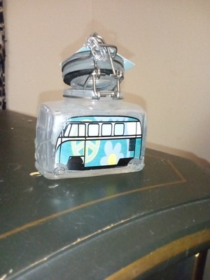 100 ml glass container art hippie bus