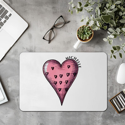 Personalisierte individuelle Mausmatte, Mauspad, Cartoon rotes Herz, süßes Geschenk