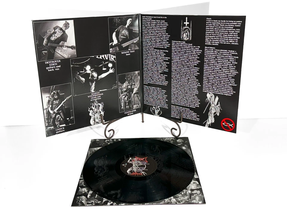 Пластинка долгоиграющая BLOOD Inferno Gatefold с компакт-диском черный винил отталкивание к богохульству импетиго - Изображение 4 из 4