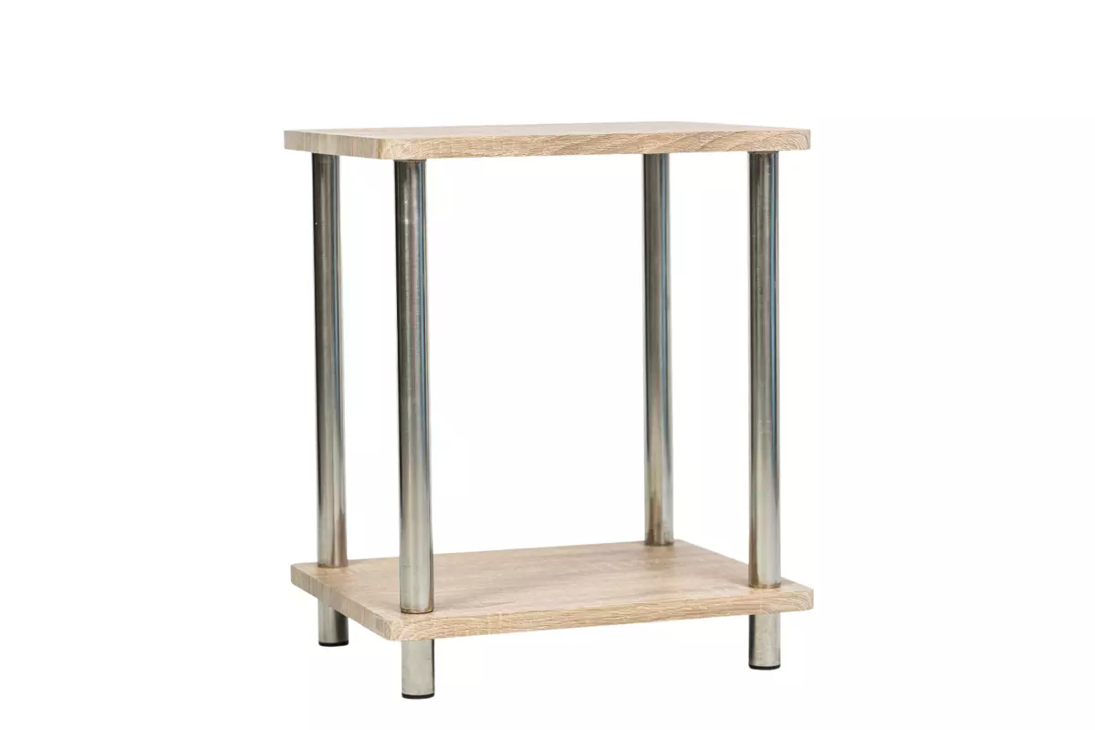 Small Oak Sofa Side Table Coffee End Table 2 Tier Shelf Unit Living Room Bedroom