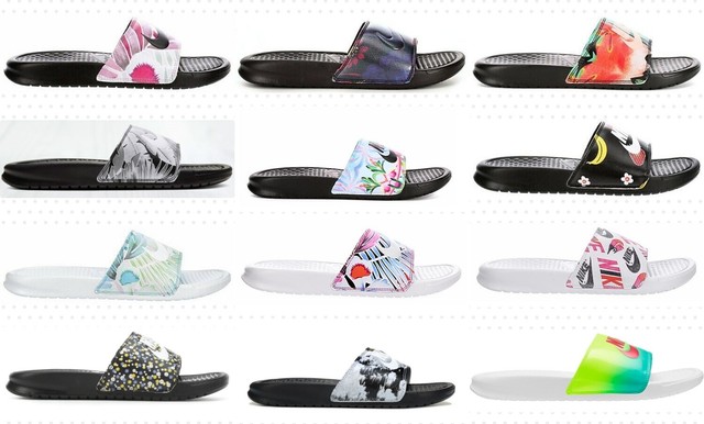 nike slides just do it print