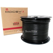 PCT 500ft INDOOR OUTDOOR CABLE TV BLACK COAXIAL RG6 CABLE 18AWG 500' PAYOUT BOX