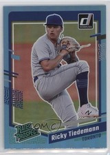 2023 Panini Donruss Rated Prospect Holo Carolina Blue Ricky Tiedemann #35 0c6