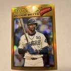 2026 Topps Heritage Mookie Betts Dodgers Gold Chrome Refractor 47/50 SP Dodgers