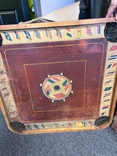 antique archarena carrom game board 1902 americana folk art