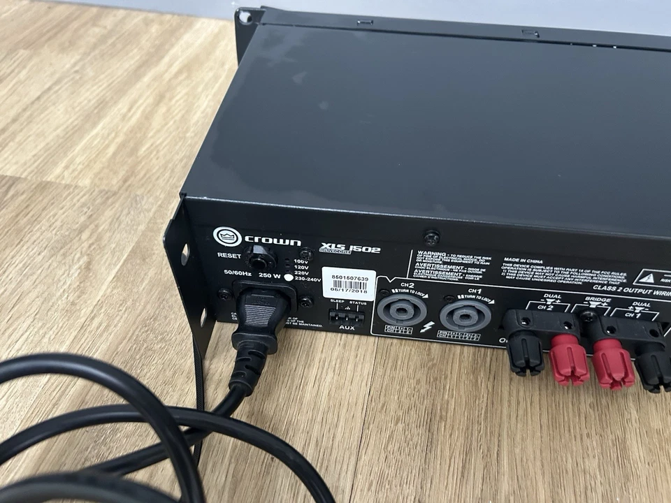 Crown Audio XLS 1502 Stereo 525W Class D DriveCore Power Amplifier Amp XLS1502 - Image 3 of 3