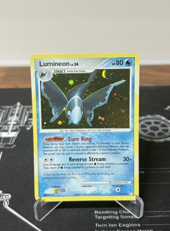 Pokémon TCG Lumineon 11/123 Mysterious Treasures Rare Holo Card LP/MP