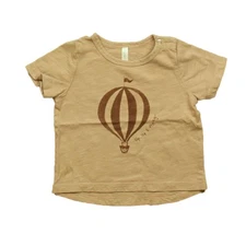Rylee + Cru Baby Basic Tee Hot Air Balloon Print Top 0-3 Months Soft Cotton