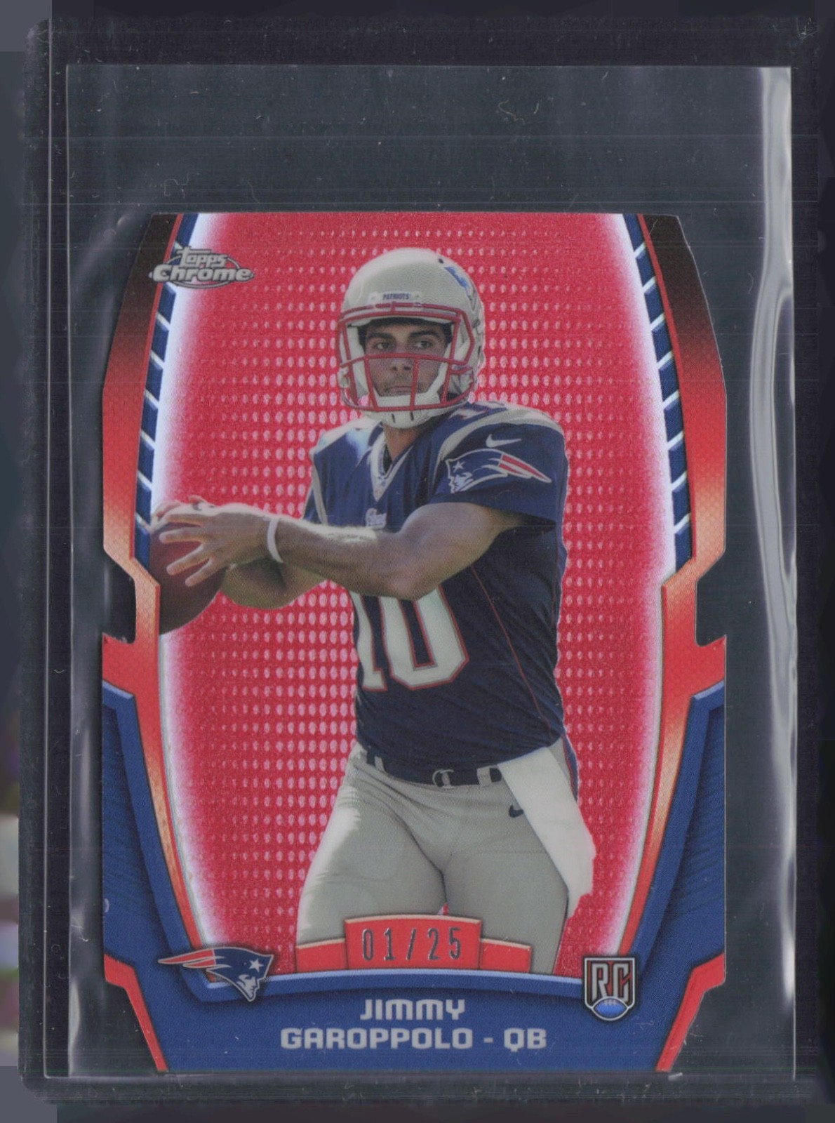 Jimmy Garoppolo Topps Chrome Mini Rookie Die-Cut #JG Red Refractor