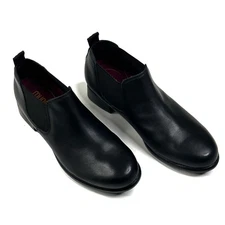 Munro Bedford Black Leather Shoe Bootie Block Heel Womens Size 6.5M New $230